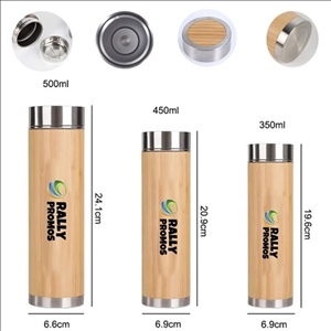 ECO- Friendly Bamboo Tumbler Vacuum Insulated Travel Bottle